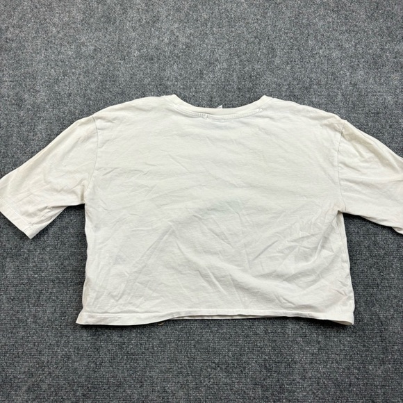 ADIDAS Women’s Logo Cropped T-Shirt Trefoil Logo w/Palms size: Medium - Picture 2 of 8